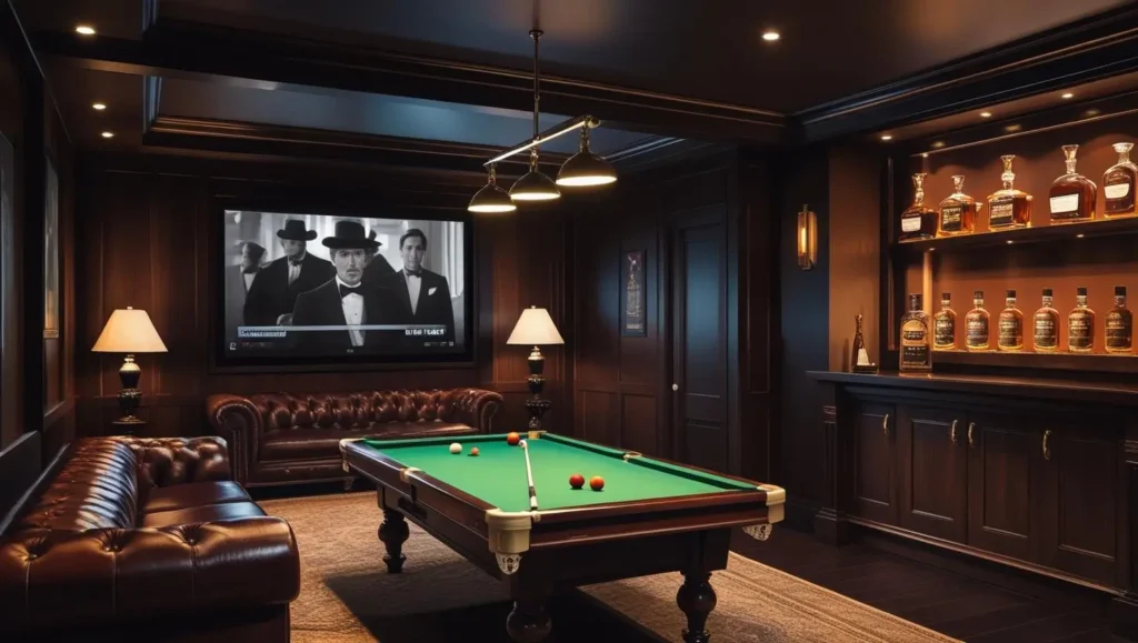 Basement Remodel Luxury Man Cave