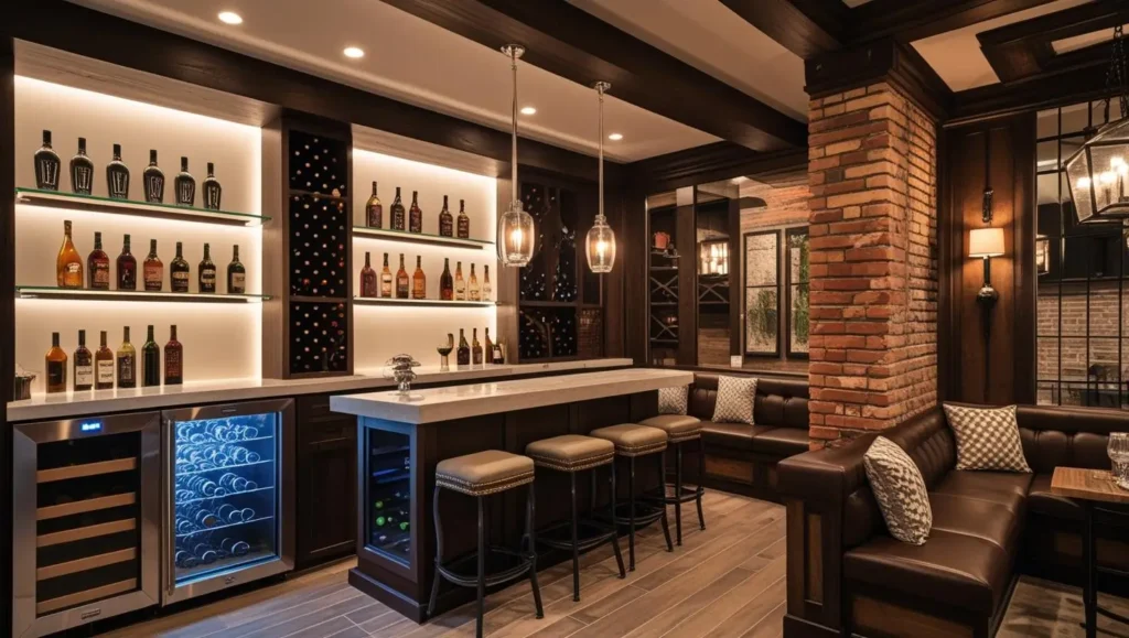 Basement Upgrade Bar & Wine Cellar room