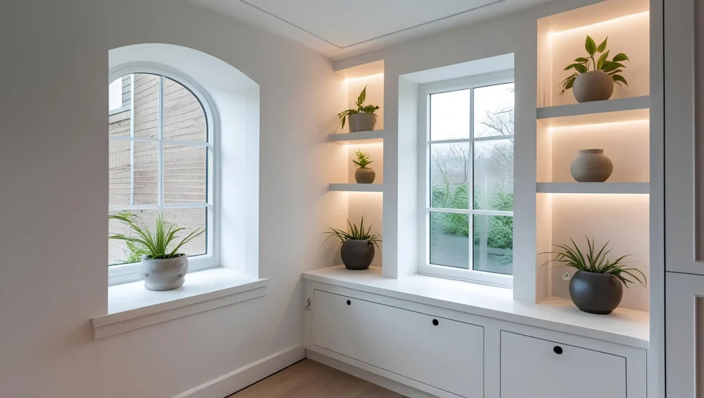 Corner space upgrade with window seating