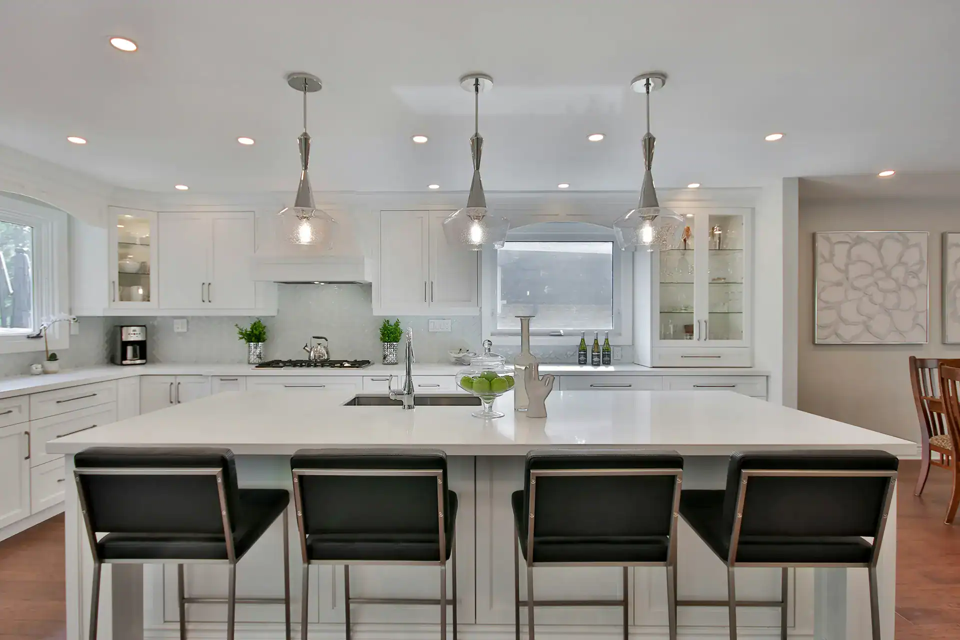 Open-concept kitchen with improved layout and flow