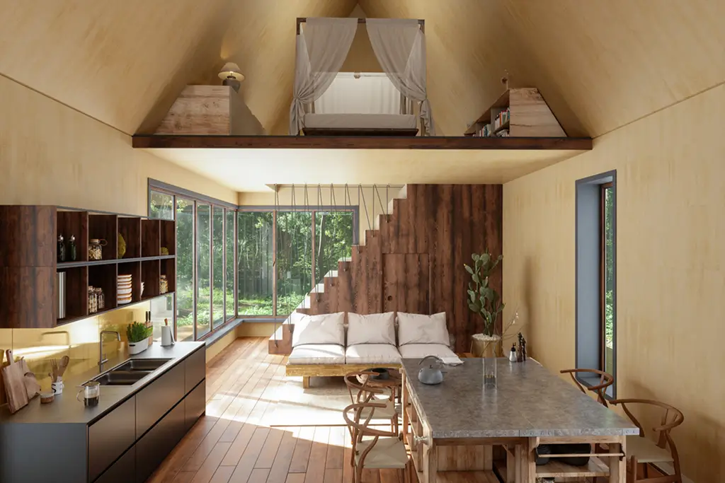 Interior of finished accessory dwelling unit