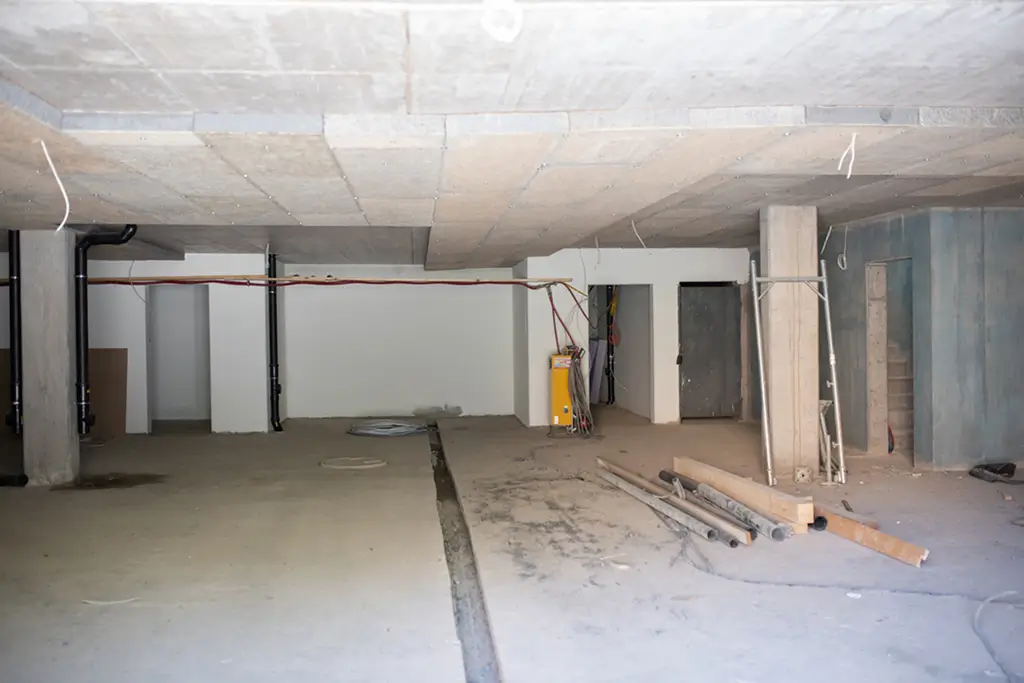 Unfinished basement prior to home remodeling