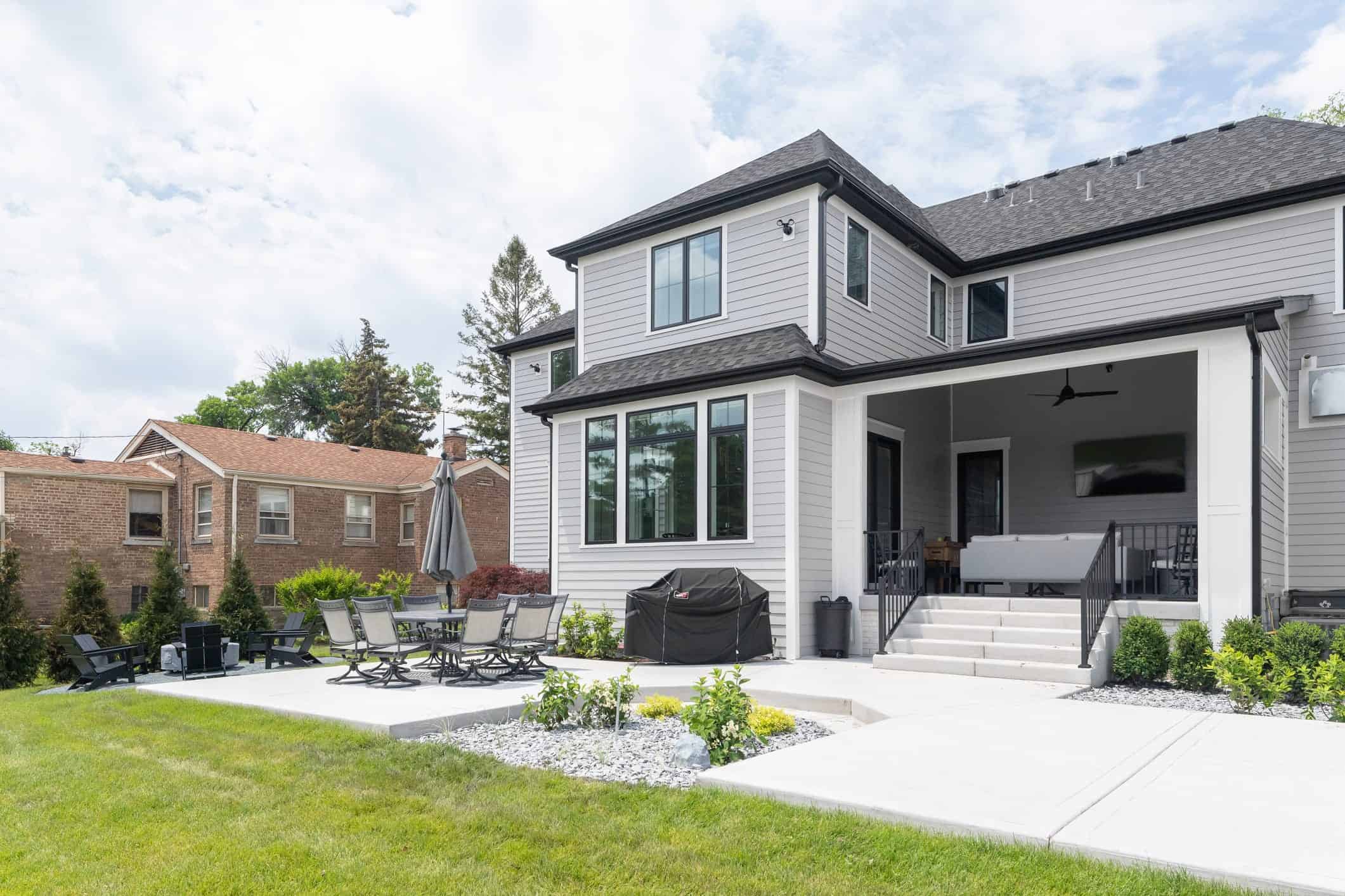 Home addition exterior view