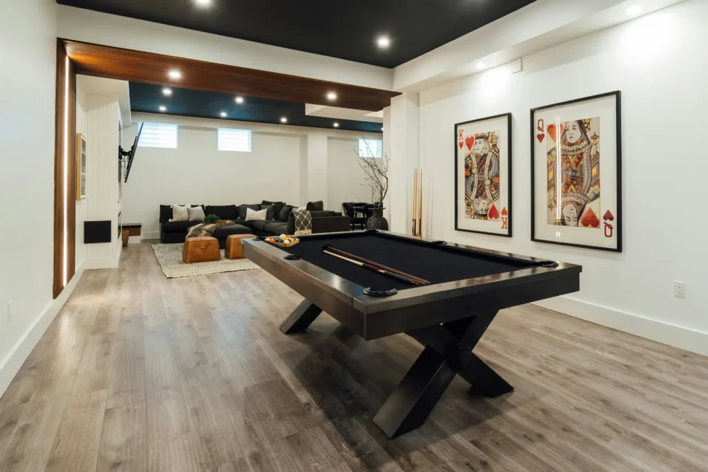basement pool table