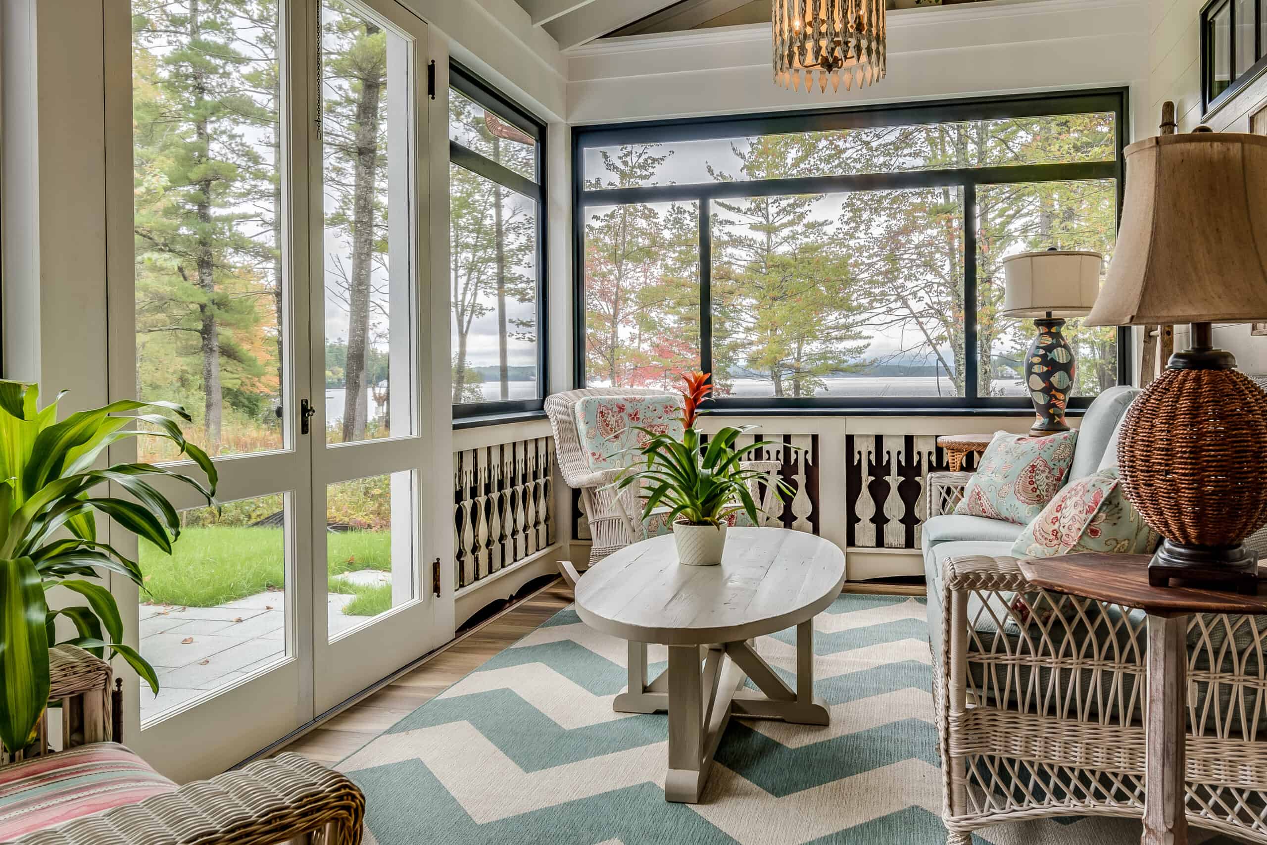 Comfortable sunroom sitting area filled with natural light — design inspiration